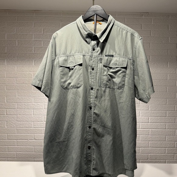 Field & Stream Mens XXL Button Up Short Sleeve Fishing Shirt Gray - Picture 1 of 5